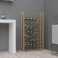 Berkfield Home Wine Rack for 72 Bottles Gold Metal