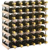 Berkfield Home Wine Rack for 42 Bottles Solid Pinewood in Beige