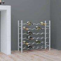 Berkfield Home Wine Rack for 36 Bottles White Metal