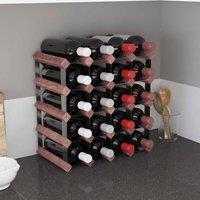 Berkfield Home Wine Rack for 20 Bottles Brown Solid Wood Pine