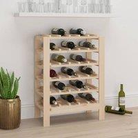Berkfield Home Wine Rack 61.5x30x82 cm Solid Wood Pine in Light Brown