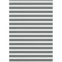 Berkfield Home Zebra Blind Dark Grey 155x200 cm Fabric Width 150.9 cm Polyester