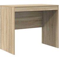Berkfield Home Writing Desk Sonoma oak Particle board 90 x 50 x 76 cm Simple in Light Brown