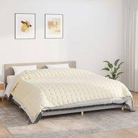 Berkfield Home Weighted Blanket Light Cream 220x260 cm 15 kg Fabric
