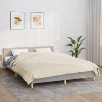 Berkfield Home Weighted Blanket Light Cream 220x240 cm King 11 kg Fabric