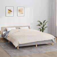 Berkfield Home Weighted Blanket Light Cream 220x240 cm King 11 kg Fabric