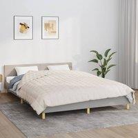 Berkfield Home Weighted Blanket Light Cream 220x235 cm King 15 kg Fabric