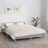 Berkfield Home Weighted Blanket Light Cream 220x230 cm King 11 kg Fabric
