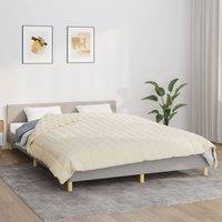 Berkfield Home Weighted Blanket Light Cream 200x230 cm 13 kg Fabric