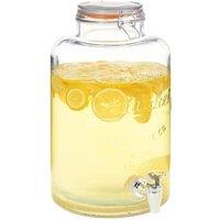 Berkfield Home Water Dispenser XXL with Tap Transparent 8 L Glass in Clear