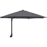 Berkfield Home Wall-mounted Garden Parasol with LEDs Antracite 248 cm in Dark Grey