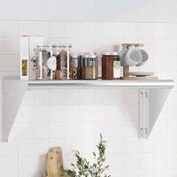 Berkfield Home Wall Shelf 75x30x31 cm Silver Stainless Steel | Size: 75 x 30 x 31 cm