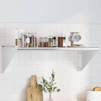 Berkfield Home Wall Shelf 100x45x31 cm Silver Stainless Steel | Size: 100 x 45 x 31 cm