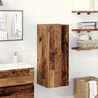 Berkfield Home Wall Mounted Cabinet Old Wood 34.5x34x90 cm Engineered Wood in Brown