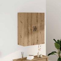 Berkfield Home Wall Mounted Cabinet Artisan Oak 69.5x34x90 cm Engineered Wood in Brown