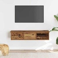 Berkfield Home Wall Cabinet Old Wood 88x26x18.5 cm Engineered Wood in Brown