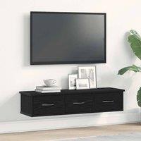 Berkfield Home Wall Cabinet Black Oak 88x26x18.5 cm Engineered Wood