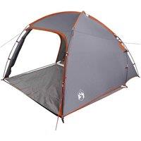 Berkfield Home Tent with Roof Manual Grey & Orange Large Polyester & fibreglass