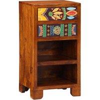 Berkfield Home Telephone Stand Honey Brown 40x35x75 cm Solid Wood Acacia | Size: 40 x 35 x 75 cm
