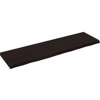 Berkfield Home Table Top Dark Grey 180x50x(2-6) cm Treated Solid Wood Oak in Charcoal