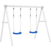 Berkfield Home Swing Seats with Ropes 2 pcs Blue 37x15 cm Polyethene