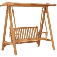 Berkfield Home Swing Bench 170 cm Solid Teak Wood in Brown
