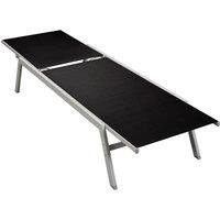 Berkfield Home Sun Lounger Steel & Textilene Black