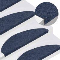 Berkfield Home Stair Mats Self-adhesive 15 pcs 65x22.5x3.5 cm Blue | Size: Medium