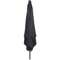 Berkfield Home Square Patio Umbrella with LED Lights 295x245 cm Dark Gray in Dark Grey