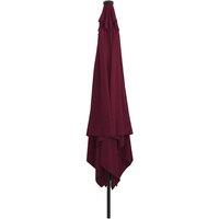 Berkfield Home Square Garden Parasol with LED Lights 295x245 cm Bordeaux Red in Burgundy