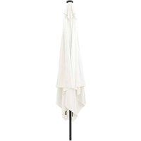 Berkfield Home Square Garden Parasol with LED Lights 295x245 cm Sand White in Cream