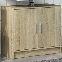 Berkfield Home Sink Cabinet Sonoma Oak 63x29x55 cm Engineered Wood in Light Tan | Size: 63 x 29 x 55 cm