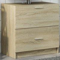 Berkfield Home Sink Cabinet Sonoma Oak 59x37x59 cm Engineered Wood in Light Tan | Size: 59 x 37 x 59 cm