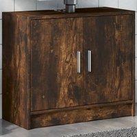 Berkfield Home Sink Cabinet Smoked Oak 63x29x55 cm Engineered Wood in Brown | Size: 63 x 29 x 55 cm