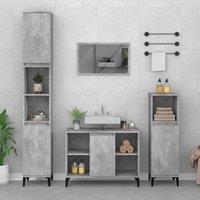 Berkfield Home Sink Cabinet Concrete Grey 80x33x60 cm Engineered Wood | Size: 80 x 33 x 60 cm