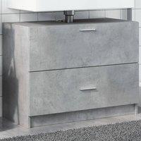 Berkfield Home Sink Cabinet Concrete Grey 78x37x59 cm Engineered Wood | Size: 78 x 37 x 59 cm