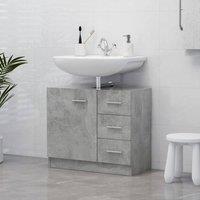 Berkfield Home Sink Cabinet Concrete Grey 63x30x54 cm Engineered Wood | Size: 63 x 30 x 54 cm
