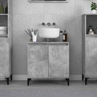 Berkfield Home Sink Cabinet Concrete Grey 58x33x60 cm Engineered Wood | Size: 58 x 33 x 60 cm