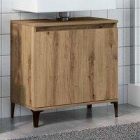 Berkfield Home Sink Cabinet Artisan Oak 58x33x60 cm Engineered Wood in Brown | Size: 58 x 33 x 60 cm