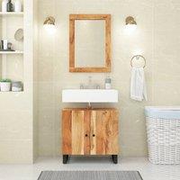 Berkfield Home Sink Cabinet 62x33x58 cm Solid Wood Acacia & Engineered Wood in Brown | Size: 62 x 33 x 58 cm
