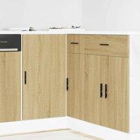 Berkfield Home Sink Base Cabinet Sonoma Oak Engineered Wood in Light Brown