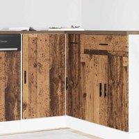 Berkfield Home Sink Base Cabinet Old Wood Engineered Wood in Brown