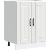 Berkfield Home Sink Base Cabinet Lucca White Engineered Wood