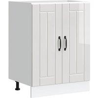 Berkfield Home Sink Base Cabinet Lucca High Gloss White Engineered Wood
