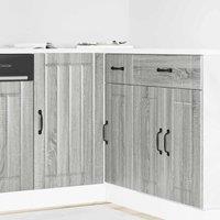 Berkfield Home Sink Base Cabinet Lucca Grey Sonoma Engineered Wood