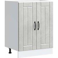 Berkfield Home Sink Base Cabinet Lucca Concrete Grey Engineered Wood