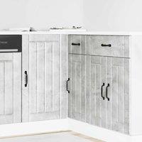 Berkfield Home Sink Base Cabinet Lucca Concrete Grey Engineered Wood