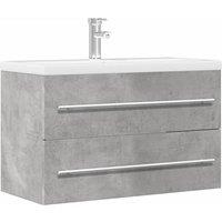 Berkfield Home Sink Cabinet Artisian Oak 80x38.5x48 cm Engineered Wood in Light Grey