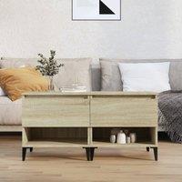Berkfield Home Side Tables 2 pcs Sonoma Oak 50x46x50 cm Engineered Wood in Light Tan | Size: 50 x 46 x 50 cm