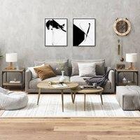 Berkfield Home Side Tables 2 pcs Sonoma Oak 40x40x40 cm Engineered Wood in Light Tan | Size: 40 x 40 x 40 cm